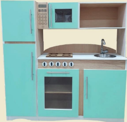 Cozinha Infantil Retro Verde Água